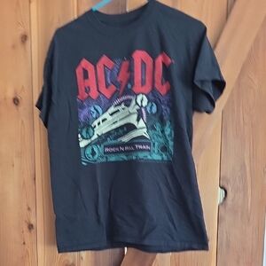 AC/DC  Womens Black Rock 'N Roll Train T-Shirt